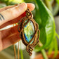 Willow • Labradorite macrame necklace