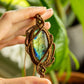 Willow • Labradorite macrame necklace