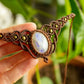 Mary • Rainbow Moonstone macrame choker