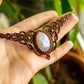 Mary • Rainbow Moonstone macrame choker
