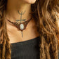 Mary • Rainbow Moonstone macrame choker
