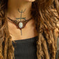 Mary • Rainbow Moonstone macrame choker