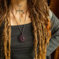 Viola • Amethyst mandala macrame necklace