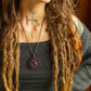 Viola • Amethyst mandala macrame necklace