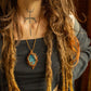 Amalia • Labradorite macrame necklace