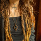 Enola • Black Druzy Onyx macrame necklace