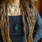 Alice • Malachite macrame necklace