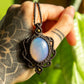 Sadie • Opalite macrame necklace