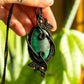 Alice • Malachite macrame necklace