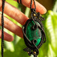 Alice • Malachite macrame necklace