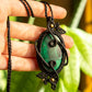 Alice • Malachite macrame necklace