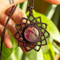 Viola • Amethyst macrame necklace