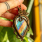 Eliana • Labradorite macrame necklace