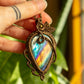 Eliana • Labradorite macrame necklace