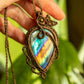 Eliana • Labradorite macrame necklace