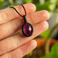 Amethyst macrame necklace