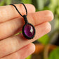 Amethyst macrame necklace