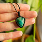 Chrysocolla Malachite macrame necklace