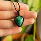 Chrysocolla Malachite macrame necklace