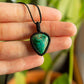 Chrysocolla Malachite macrame necklace