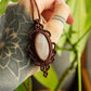 Emily • Peach Moonstone macrame necklace