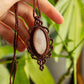 Emily • Peach Moonstone macrame necklace