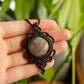Aylin • Belomorite macrame necklace