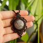 Aylin • Belomorite macrame necklace