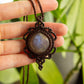 Aylin • Belomorite macrame necklace