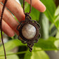 Aylin • Belomorite macrame necklace