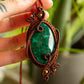 Kamelia • Chrysocolla macrame necklace