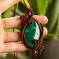 Kamelia • Chrysocolla macrame necklace