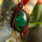 Kamelia • Chrysocolla macrame necklace