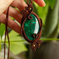 Kamelia • Chrysocolla macrame necklace
