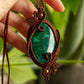 Kamelia • Chrysocolla macrame necklace