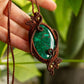 Kamelia • Chrysocolla macrame necklace