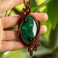 Kamelia • Chrysocolla macrame necklace