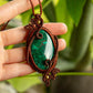 Kamelia • Chrysocolla macrame necklace