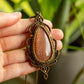 Idalia • Sunstone x Moonstone macrame necklace