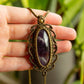 Vanessa • Chevron Amehtyst macrame necklace