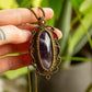 Vanessa • Chevron Amehtyst macrame necklace