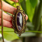 Vanessa • Chevron Amehtyst macrame necklace