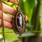 Vanessa • Chevron Amehtyst macrame necklace