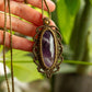 Vanessa • Chevron Amehtyst macrame necklace