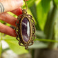 Vanessa • Chevron Amehtyst macrame necklace