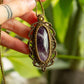 Vanessa • Chevron Amehtyst macrame necklace