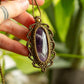 Vanessa • Chevron Amehtyst macrame necklace
