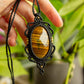 Cadiz • Tigers Eye macrame necklace