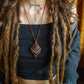 Atenas • Bloodstone macrame necklace