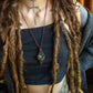 Liberia • Moss Agate macrame necklace